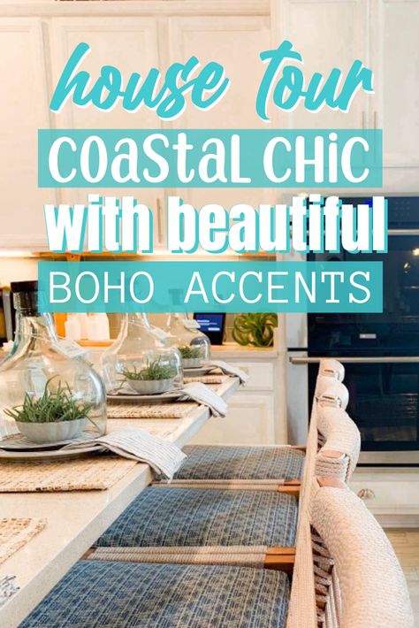 Boho Beach Home Decor Inspiration, Beach House Chic Interior Design, 2023 Coastal Decor, Neutral Beach House Decor, Boho Beach House Decor Living Room, Florida Inspired Home Decor, Decorating With Turquoise, Sophisticated Beach Decor, Florida Coastal Living Room