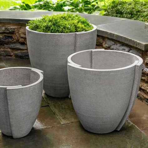 Campania International, French Limestone, Modern Planter, Stone Planters, Indoor Outdoor Planter, Cement Planters, Modern Planters, Cast Stone, Large Planters