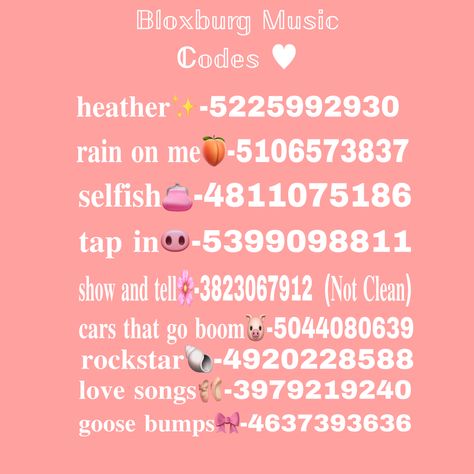 𝚖𝚒𝚗𝚎 𝚜𝚘 𝚙𝚕𝚎𝚊𝚜𝚎 𝙳𝙾 𝙽𝙾𝚃𝚂𝚃𝙴𝙰𝙻 :) Bloxburg Sound Id Codes, Blocksburg Tv Decal Codes, Roblox Sound Id Codes 2023, Roblox Animation Id Codes, Bloxburg Music Codes 2024, Roblox Sound Id Codes, Bloxburg Song Codes 2024, Roblox Song Id Codes Not Copyright 2023, Roblox Radio Codes