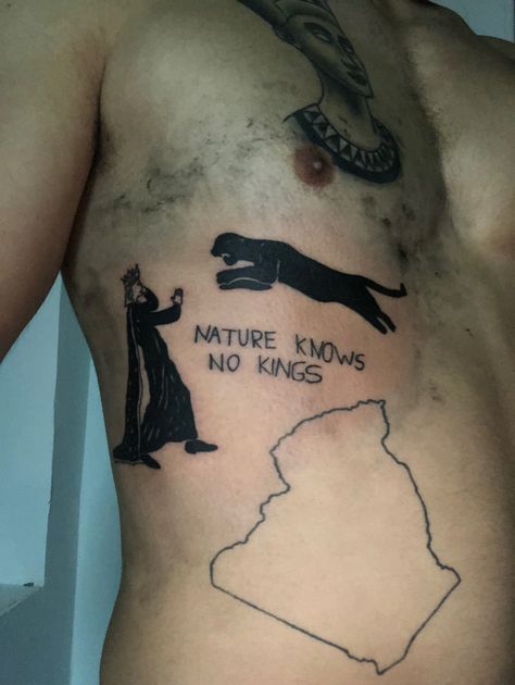 Nature Knows No Kings Tattoo, Nature Knows No Kings, No Kings Tattoo, Kings Tattoo, Human Painting, King Tattoos, Gym Workouts For Men, Hand Tattoos For Guys, Stick And Poke