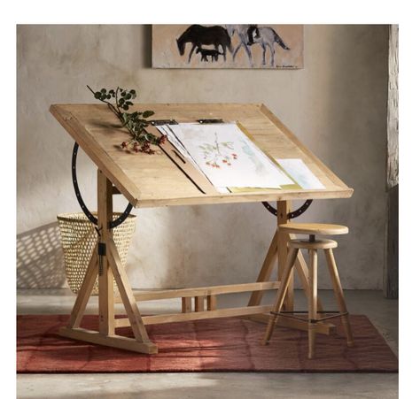 Artist Desk, Studio At Home, Drawing Desk, Art Studio Space, Art Studio Organization, Art Studio Room, Art Studio Design, Art Studio Ideas, Drafting Table