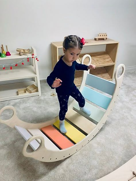 Tahoe House, Wooden Rocker, Modern Kids Furniture, Furniture Canada, Montessori Room, Pikler Triangle, Fun Furniture, Toddler Room Decor, Children's Furniture