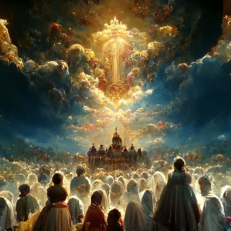 Islamic Fantasy Art, Kingdom Of Heaven Art, God Is Omnipotent, Kingdom Illustration, Heaven Illustration, The Gates Of Heaven, Jesus Kingdom, Gates Of Heaven, The Kingdom Of Heaven