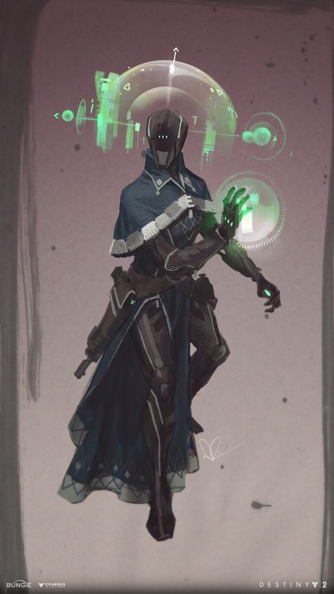 ArtStation - Destiny 2: Warmind, High-Level Exploration, Dave Phillips Spacepunk Character Design, Sci Fi Mage, Dangerous Wallpaper, Famous Anime, Sci Fi Character Design, Arte Ninja, Latest Anime, Space Fantasy, Arte Cyberpunk