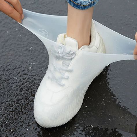 1pair Reusable Waterproof Rain Shoes Covers Silicone Outdoor Rain Boot Overshoes Walking Shoes Accessories Reusable Shoe Cover - Shoes Covers - AliExpress Shoe Cover, Rain Shoes, Waterproof Shoes, Rubber Shoes, Rain Boot, Shoe Covers, Synthetic Rubber, Safety Shoes, Mua Sắm