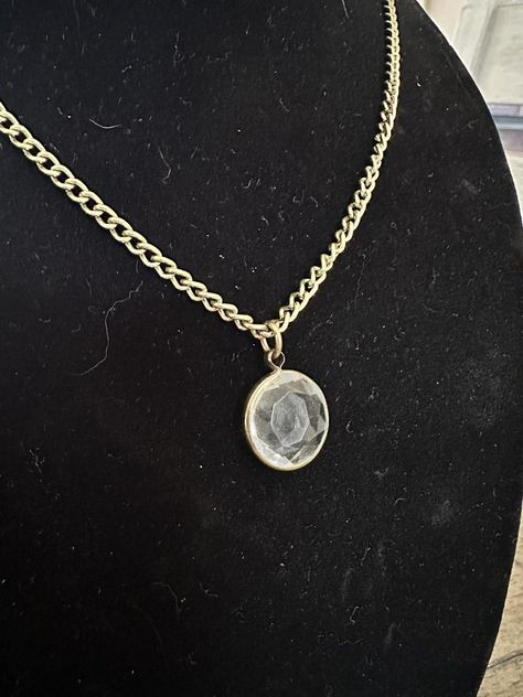 Gold tone crystal pendant necklace with chain jewelry Crystal Pendant Necklace, Crystal Necklace Pendant, Chain Jewelry, Chains Jewelry, Crystal Pendant, Women's Jewelry, Gold Tones, Women Jewelry, Pendant Necklace