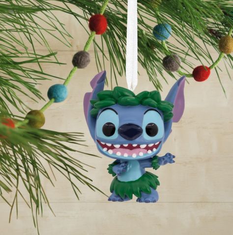 Add some fun to the holidays with this Hallmark Christmas ornament of the lovable little blue alien, Stitch. Styled as a scaled-down version of a signature "Lilo & Stitch" Funko POP! design. Great Christmas gift idea for fans of the Disney movie "Lilo & Stitch" and Funko POP! collectibles. Stitch Funko Pop, Blue Alien, Hula Skirt, Disney Pop, Hallmark Christmas Ornaments, Pop Disney, Cute Stitch, Lilo Stitch, Hallmark Christmas