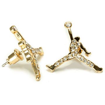 Jordan Earrings, Basketball Jewelry, Jewelry Pictures, Earring Inspo, Mens Jewerly, Basketball Gifts, Hip Hop Outfits, Jewelry Picture, Michael Jordan