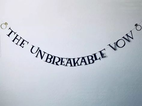 Harry Potter Bridal Shower Ideas, Harry Potter Engagement, Harry Potter Bachelorette Party, Ideas For Bridal Shower, Unbreakable Vow, Harry Potter Bachelorette, Harry Potter Shower, Harry Potter Bridal Shower, Bachelorette Banner