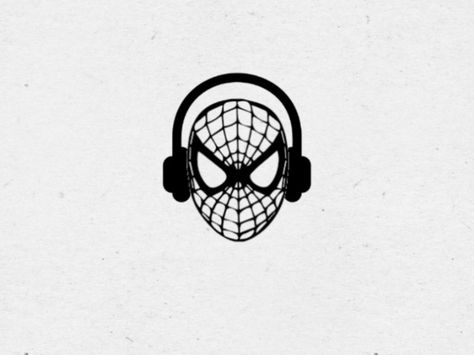 Spiderman Icons For Apps, Spiderman Icons Aesthetic, Spidey Icon, Spiderman Icons, Headphones Tattoo, Spiderman Tattoo, Unique Wrist Tattoos, Hipster Drawings, Wrist Tattoo Designs