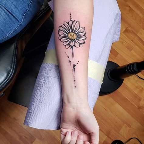 120 Daisy Tattoo Designs with Meanings | Art and Design Daisy Tattoo Hand, Gerber Daisy Tattoos For Women, Crazy Daisy Tattoo, Daisy Tattoo Designs Drawings, Daisy Mandala Tattoo, Daisy Bouquet Tattoo, Daisy Sleeve Tattoo, Gerber Daisy Tattoo, Gerbera Daisy Tattoo