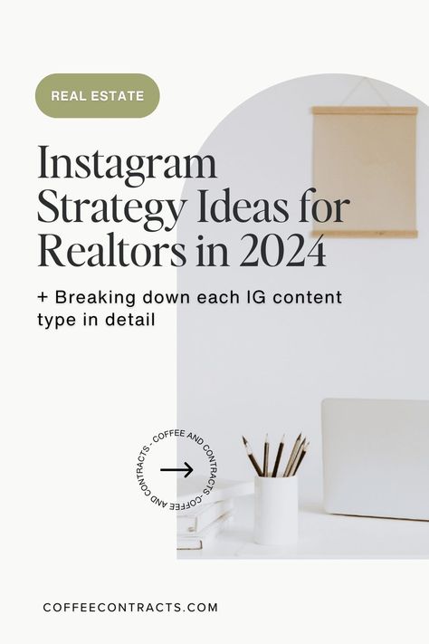 Real Estate Content Ideas, Instagram Content Strategy, Real Estate Content, Content Types, Personal Branding Identity, Real Estate Education, Using Instagram, Instagram Coffee, Real Estate Templates