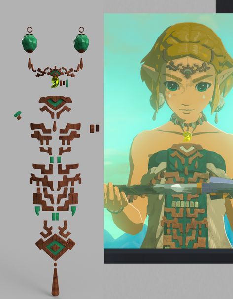 Zelda Dress, Link Cosplay, Princesa Zelda, Zelda Cosplay, Tears Of The Kingdom, Link Zelda, 3d Modelle, Zelda Art, Legend Of Zelda Breath