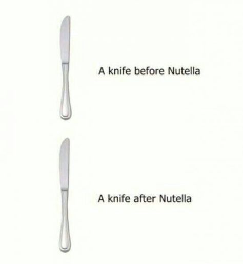 I love the simple nature of this ad. The lettering stands out as it is white on black. The knives are completely clean and identical, making the connection that Nutella is so good that you will lick the knife clean even if you are having Nutella on something else. Copywriting Ads, Copy Ads, Guerrilla Marketing, Clever Advertising, Publicidad Creativa, Great Ads, Have A Laugh, Creative Ads, Ads Creative