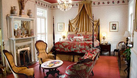 Saint Joseph Missouri, Lodge Room, Baroque Decor, Victorian Interiors, Contemporary Hotel, Bedroom Ceiling, Luxury Suite, Bed Breakfast, Romeo And Juliet