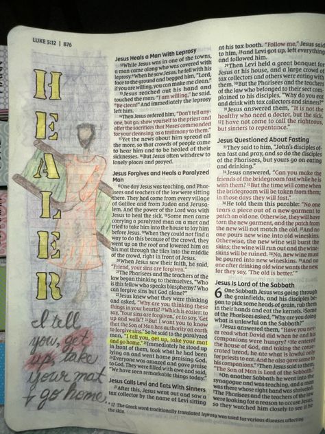 Bible Journaling Luke 5 Luke 12 Bible Journaling, Luke 9 Bible Journaling, Luke 5 Bible Journaling, Luke 27-28, Luke 9:23-24 Bible Journaling, Jesus Heals, Scripture Journaling, Bible Art Journaling, Bible Art