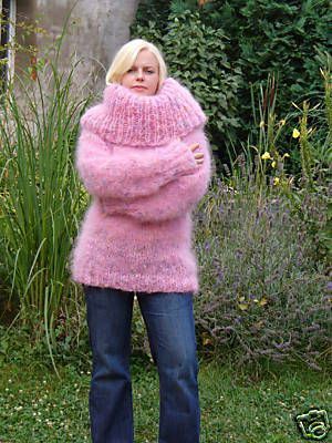 Love pink | Flickr - Photo Sharing! Fluffy Clothing, Big Sweaters, Mohair Sweater, Photo Sharing, Turtle Neck, Wool, Knitting, Pink, How To Wear