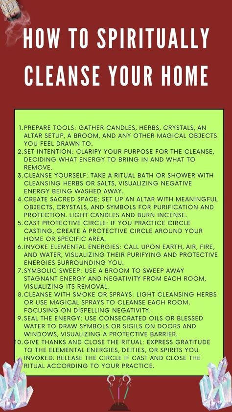 Bad Energy Cleanse Spiritual, House Cleanse Ritual, Spiritual Home Cleansing, Door Cleansing Ritual, House Cleanse Spiritual, Cleansing Ritual House, Spiritual House Cleansing, New House Rituals, House Witch Magic