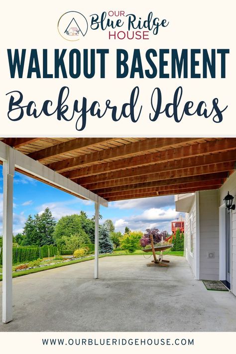 Walkout Basement Backyard Ideas from landscaping, plants and flowers, pools and hot tubs, lighting, under decks, and more. Under Deck Patio Decorating Ideas, Walkout Basement Patio Under Deck, Underneath Deck Patio Ideas, Patio Under Deck Walkout Basement, Lower Deck Ideas, Under Deck Decorating Ideas, Under Patio Ideas Under Decks, Under The Deck Ideas, Basement Patio Under Deck