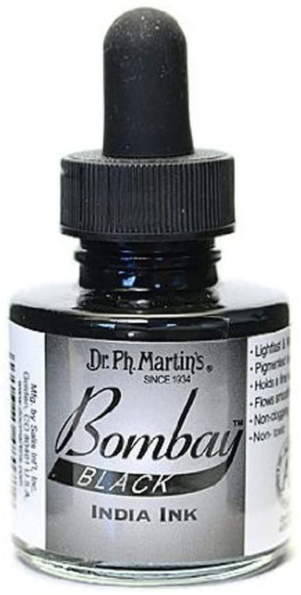 Amazon.com: Dr. Ph. Martin's Bombay India Ink, 1.0 oz, Black: Arts, Crafts & Sewing Calligraphy Kit, Diy Calligraphy, Calligraphy Supplies, Moleskine Art, Black Arts, Diy Videos Tutorials, Ink Bottle, Sumi Ink, Stick And Poke