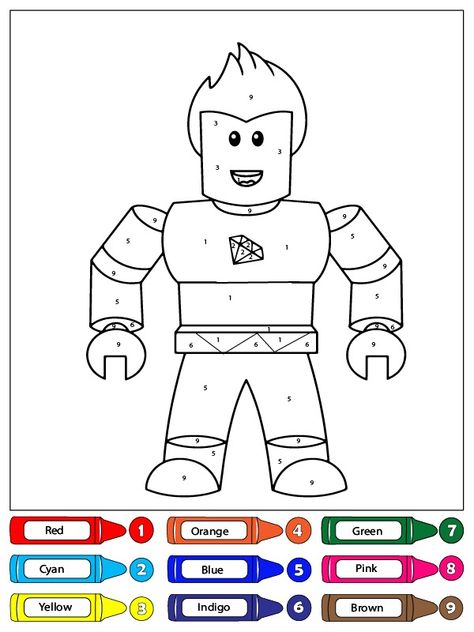 Diamond Miner Roblox Color by Number Roblox Activity Sheets, Roblox Coloring Pages, Roblox Coloring, Color By Number Printable, Roblox Birthday, Coloring Tips, Numbers For Kids, Colouring Printables, Color By Numbers