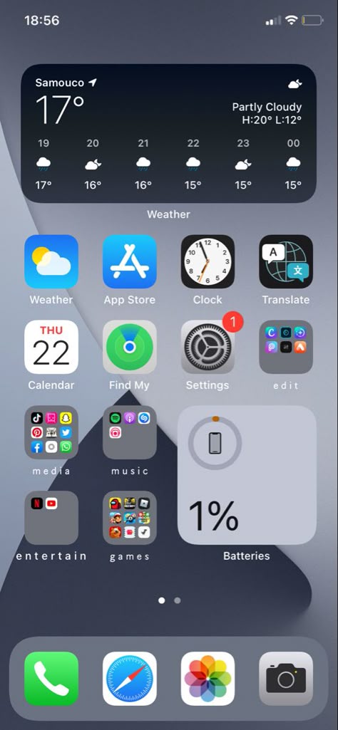 Iphone Basic Home Screen, Basic Home Screen Layout, Home Screen Layout Iphone Basic, Basic Iphone Homescreen, Ios 16 Home Screen Ideas Simple, Basic Homescreen Layout, What’s On My Iphone, Basic Homescreen, Iphone Layout Homescreen Ideas Simple