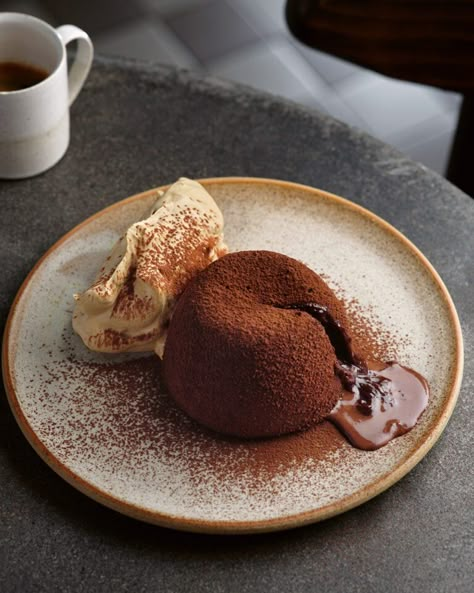 Tom Kerridge's cappuccino fondants - delicious. magazine Pub Kitchen, Tom Kerridge, British Cooking, Delicious Magazine, Pub Food, Chocolate Fondant, British Food, Favorite Desserts, Easy Desserts