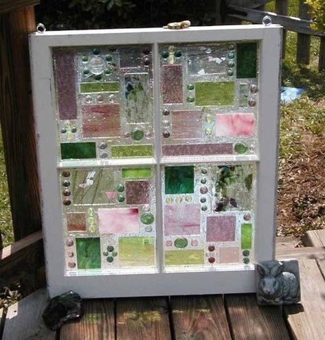 Mosaic Window, Mosaic Windows, Window Crafts, Window Panes, Mosaic Inspiration, Window Projects, Glass Window Art, Mosaic Stained, Stained Glass Window Panel