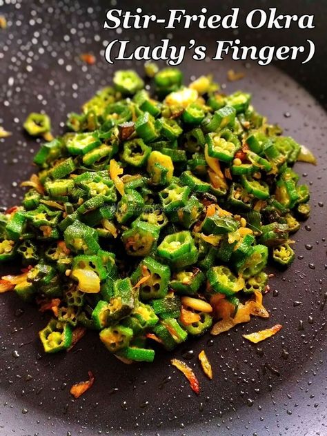 Okra Stir-fry / Bhindi fry / Vendakka Mezhukkupuratti - My Eating Space Space Recipes, Indian Stir Fry, Stir Fry Okra, Bhindi Fry, Rice Meals, Okra Fries, Ayurveda Recipes, Tomato Curry, Okra Recipes