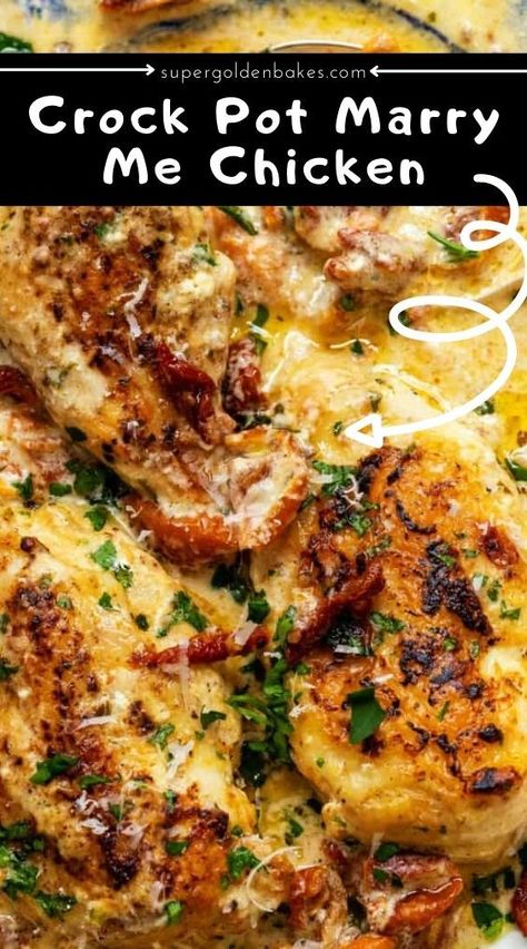 Sundried Tomato Sauce, Slow Cooker Chicken Recipe, Marry Me Chicken Recipe, Chicken Breast Crockpot Recipes, Crockpot Chicken Breast, Chicken Crockpot Recipes Easy, Easy Slow Cooker Chicken, Easy Crockpot Dinners, Marry Me Chicken