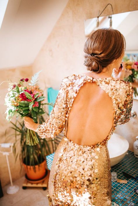 Sequins Wedding Gown, Sequin Wedding Dress, New Years Wedding, Gold Wedding Dress, Sequin Bridesmaid, New Years Eve Weddings, Wedding Dress Sequin, Sequin Bridesmaid Dresses, Sequin Wedding