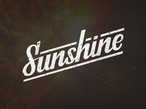 Sunshine Sunshine Font, Cod Oc, Sunshine Logo, Design Branding Identity, Branding Identity Inspiration, Hand Lettering Logo, Identity Inspiration, Script Typography, Logo Design Branding