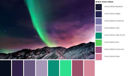 Northern lights palette translated into Kona solids Aurora Colors, Northern Lights Painting, Aurora Borealis Northern Lights, Palette Design, Pallet Painting, Journal Themes, Painted Books, Indoor Garden Ideas, Lists To Make