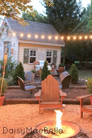 backyard-firepit Patio Set Up, Fire Pit Materials, Fire Pit Area, Backyard Fire, Garden Tours, Garden Sheds, Fire Pit Backyard, Dream Backyard, Backyard Fun