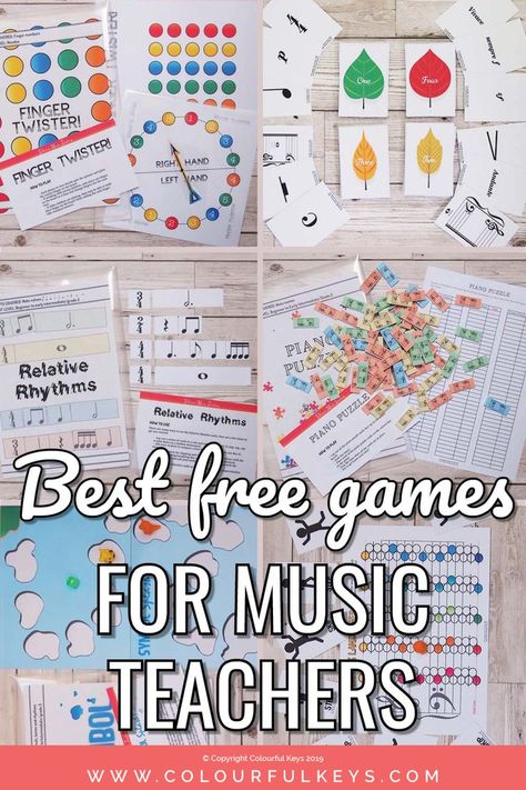 Music Lessons For Elementary Students, Music Games For Elementary Students, Teaching Music Elementary, Piano Lesson Games, Music Games For The Classroom, Elementary Music Teacher Ideas, Music Classroom Games, 3rd Grade Music, Music Rhythm Activities