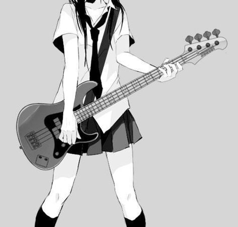 Guitar Drawing, Rock Girl, Guitar Girl, Human Poses, Anime Music, Drawing Poses, An Anime, Manga Drawing, Girl Drawing