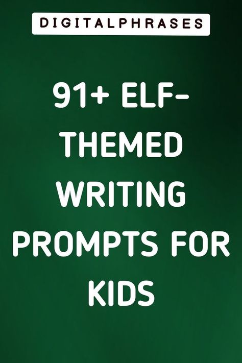 Explore enchanting Elf writing prompts for kids that spark creativity and imagination. These fun and festive prompts will inspire young writers to craft delightful tales of elves and magical adventures. Elf On The Shelf Story, Elf Writing, Writing Prompts For Kids, Spark Creativity, Story Ideas, On The Shelf, Creative Kids, Writing Prompts, Elf On The Shelf