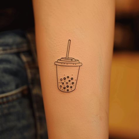 Embrace the sweet essence of life with this minimalistic bubble tea tattoo, symbolizing joy and the little pleasures that brighten our days. Save this delightful design and follow for more ink inspiration. Lined with elegant simplicity, this artwork captures the comforting nostalgia tied to a favorite treat. It’s a daily reminder to savor the moments that bring us happiness. 🍵✨ #MinimalTattoo #BubbleTeaInk #InkInspiration #ArtLover #Tatto Bubble Tea Tattoo, Boba Tattoo, Tattoo On Calf, Tea Cup Tattoo, Tea Tattoo, Bubble Tea Cup, Cup Tattoo, Ink Inspiration, Calf Tattoo