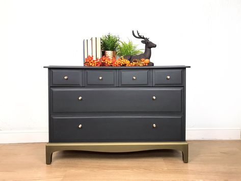 Stag Minstrel, Stag Furniture, Black Nightstand, Painted Chest, Antique Chest, Matching Furniture, Kingdom Of Great Britain, Chests Of Drawers, Fusion Mineral Paint