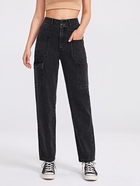 Vestiti In Jeans, Mr Pickles, Flap Pocket Jeans, Dr Marvel, Oversized Tee Shirt, Jeans Outfit Women, College Aesthetic, Comfy Jeans, Hype House