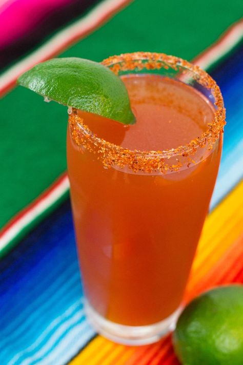 How To Make A Classic Michelada  #beerrecipes #cocktailrecipes #micheladas Michelada Mix Recipe, Blue Mixed Drinks, Chelada Recipe, Michelada Mix, Cantaloupe Smoothie, Michelada Recipe, Mexican Beer, Lemonade Cocktail, Yummy Alcoholic Drinks