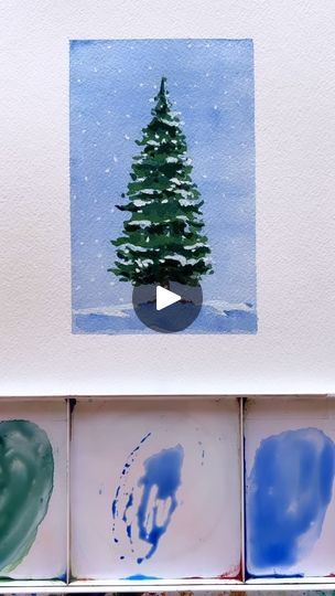 38K views · 286 shares | Mallery Jane I Watercolor on Reels | David Clavijo · Metamorphosis Mallery Jane, Fun Watercolor, Basic Watercolor, Watercolor Beginner, Winter Watercolor, Whimsical Paintings, Snowy Trees, Diy Watercolor Painting, Christmas Card Art