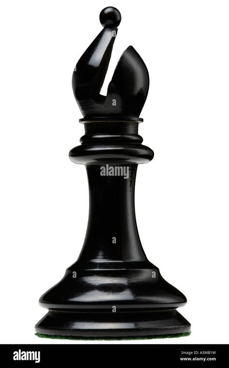 Download this stock image: Chess piece. Black Bishop - A3MB1W from Alamy's library of millions of high resolution stock photos, illustrations and vectors. Chess Piece Art, Bishop Chess Piece, Chess Aesthetic, Bishop Chess, Dragon Light, Chess Pieces, Chess Set, Chess Board, Chess