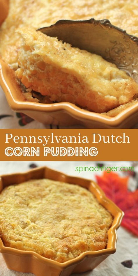 Baked Corn Pudding, Best Amish Recipes, Netherlands Food, Pennsylvania Dutch Recipes, Mennonite Recipes, Corn Dishes, Corn Pudding, Baked Corn, Amish Recipes