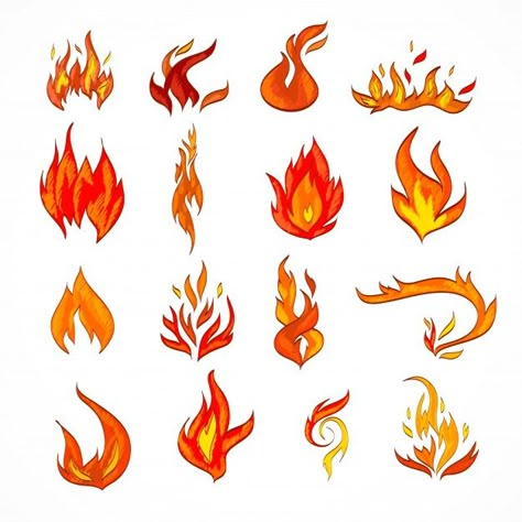 Fire flame burn flare decorative icons set isolated vector illustration Free Vector Fire Sketch, Drawing Flames, Fire Icon, Flaming Hot, Fire Drawing, Fire Icons, Drawings Tutorials, Fire Flames, Painting Reference