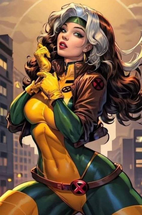 Xman Marvel, Rare Comic Books, Marvel Rogue, Female Comic Characters, Rogue Gambit, Marvel Heroines, Marvel Animation, Marvel Superheroes Art, Marvel Characters Art