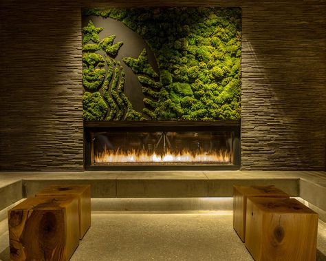 Starbucks Opens Disney World Location with Moss Art and Touchscreens - Eater Downtown Disney Orlando, Disneyland Orlando, Sustainable Store, Orlando Florida Disney, Green Wall Design, Accent Wall Design, Starbucks Store, Retail Architecture, Disney Orlando