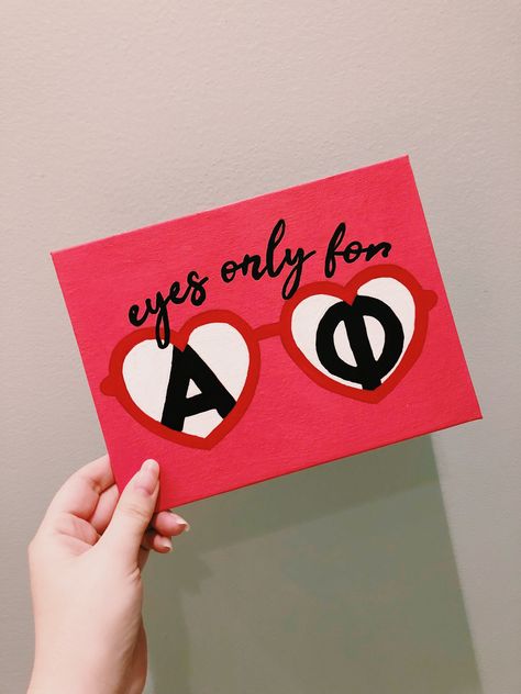 Alpha Phi Painting Canvas, Aphi Paintings, Alpha Phi Painting, Alpha Phi Canvas Painting, Kappa Delta Canvas Painting, Easy Sorority Canvas, Sorority Canvas Ideas, Sorority Little Gifts, Alpha Phi Canvas