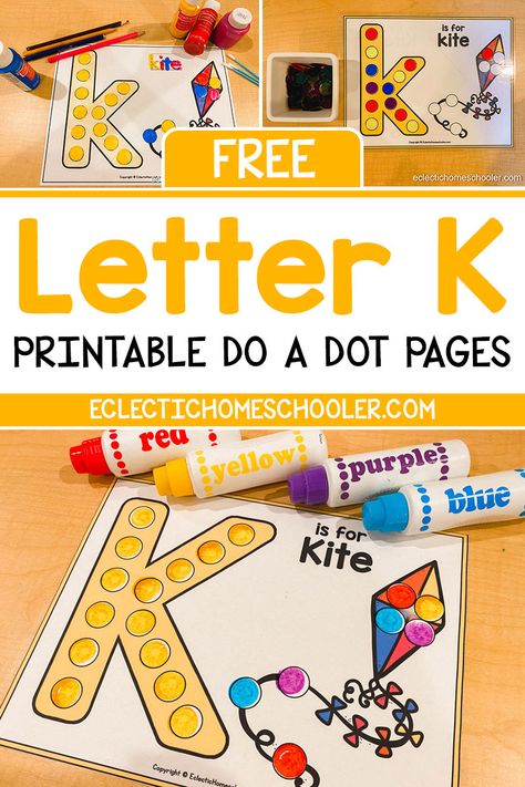 Grab these letter K free printable do a dot pages in eight variations including uppercase and lowercase. These letter K printable do a dot worksheets can help with letter recognition, fine motor, and one-to-one correspondence. Letter L Games For Preschool, Letter L Themes For Preschool, Letter L Free Printable, Letter L Preschool Activities, Letter L Crafts For Preschoolers, Letter L Preschool, Letter L Activities For Preschool, Letter L Activities, Letter K Printable