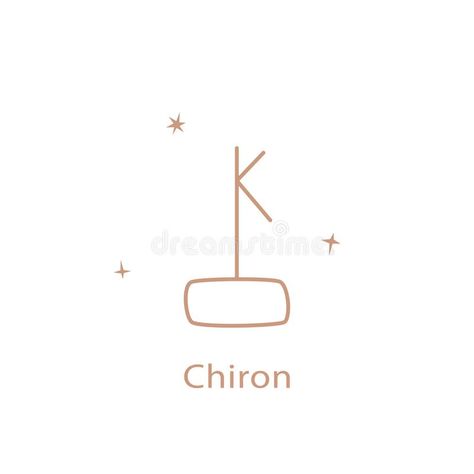 Astrological sign of Chiron, cute contour style. Magic card, bohemian design, tattoo, engraving, witch cover. stock illustration Chiron Tattoo, Tarot Cards Art, Bohemian Design, Astrology Signs, Astronomy, Stock Illustration, Tatting, Vector Illustration, Witch